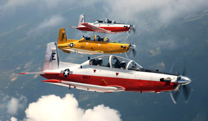 Mission Planning - Navy T-6s in Flight_Easy